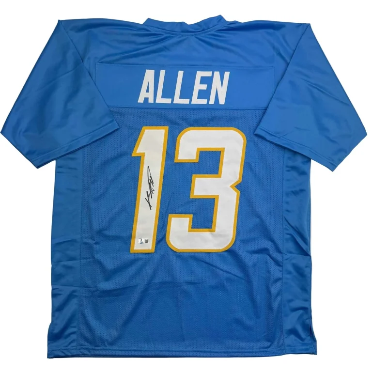 Autographed/Signed Keenan Allen Los Angeles LA Powder Blue Jersey BAS COA