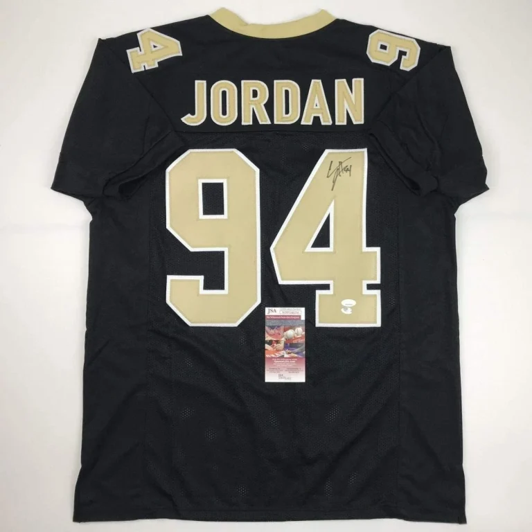 Autographed/Signed Cameron Cam Jordan New Orleans Black Jersey JSA COA