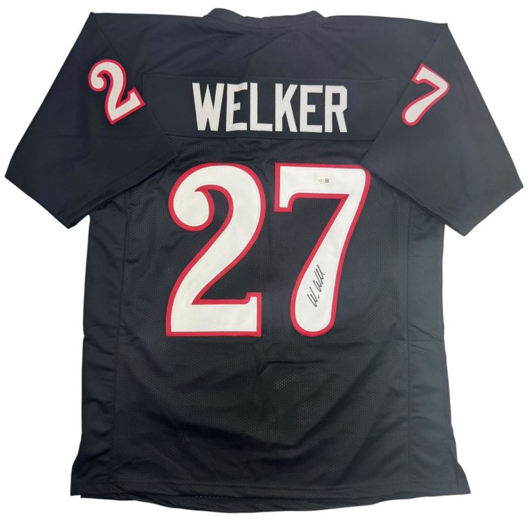 Autographed/Signed Wes Welker Texas Tech Black College Jersey JSA COA
