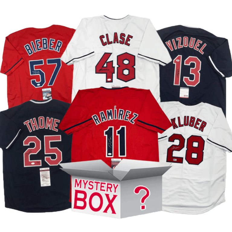 Autographed/Signed Cleveland Jersey Mystery Box PSA JSA or Beckett COA