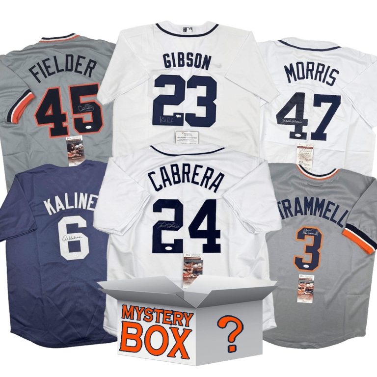 Autographed/Signed Detroit Jersey Mystery Box with PSA JSA Beckett COA