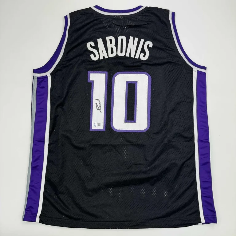 Autographed/Signed Domantas Sabonis Sacramento Black Jersey BAS COA