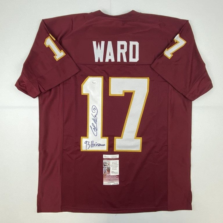 Signed CHARLIE WARD 93 Heisman Florida State Maroon Jersey JSA COA