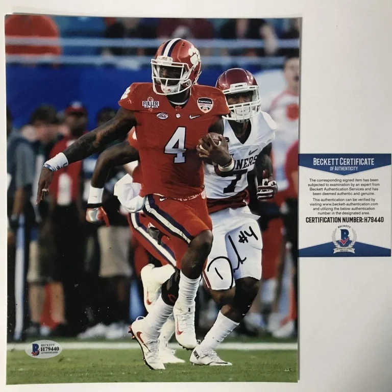 Autographed/Signed DESHAUN WATSON Clemson Tigers 8x10 Photo Beckett COA #2