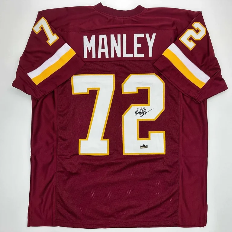 Facsimile Autographed Dexter Manley Washington Red Jersey Size Men's XL