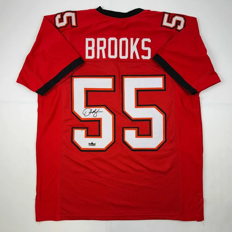 Facsimile Autographed Derrick Brooks Tampa Bay Red Jersey Size Men's XL