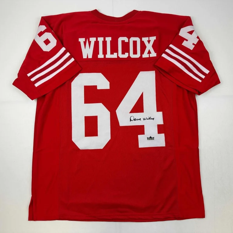 Facsimile Autographed Dave Wilcox San Francisco Red Jersey Size Men's XL
