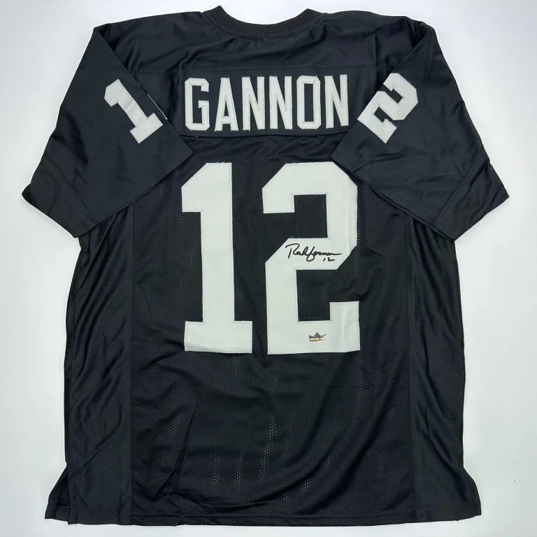 Facsimile Autographed Rich Gannon Oakland Las Vegas Black Reprint Jersey XL