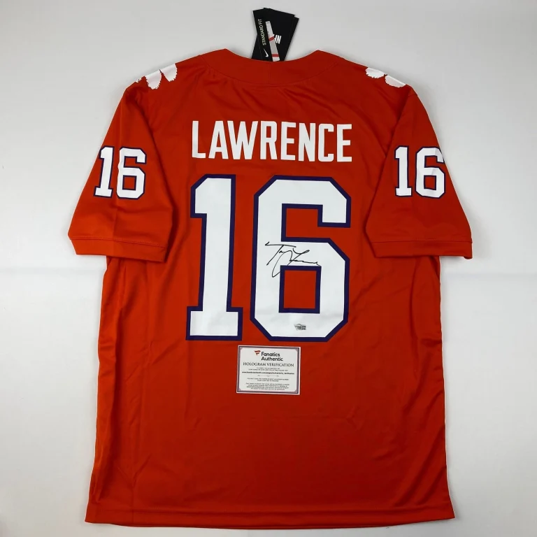 Autographed/Signed Trevor Lawrence Clemson Orange Jersey Fanatics COA