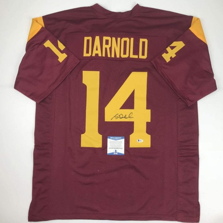 Autographed/Signed Sam Darnold USC Southen Cal Maroon Jersey JSA COA