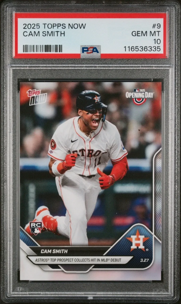 Graded 2025 Topps Now Cam Smith #9 Rookie RC Baseball Card PSA 10 Gem Mint