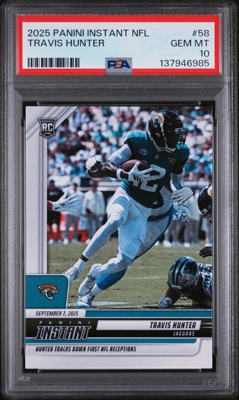 Graded 2025 Panini Instant Travis Hunter #58 Rookie RC Football Card PSA 10