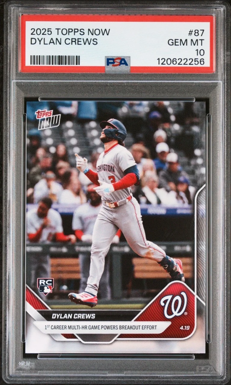 Graded 2025 Topps Now Dylan Crews #87 Rookie RC Card PSA 10 Gem Mint