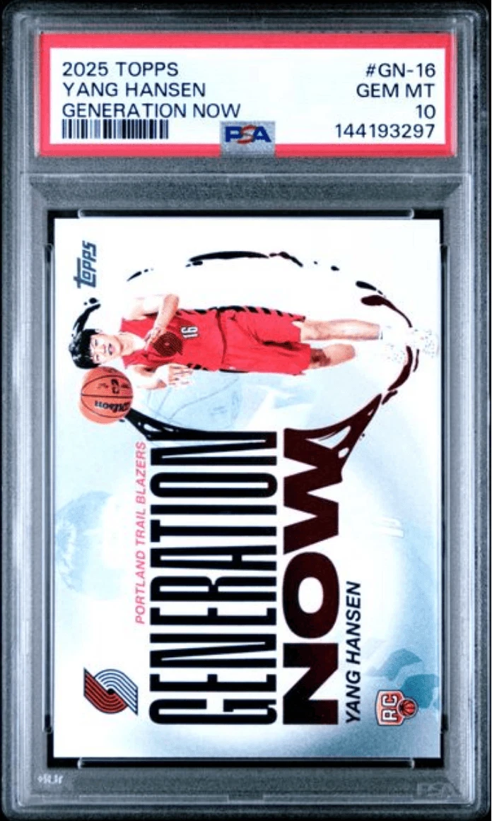 Graded 2025 Topps Yang Hansen #GN16 Generation Now Rookie Card PSA 10 Mint