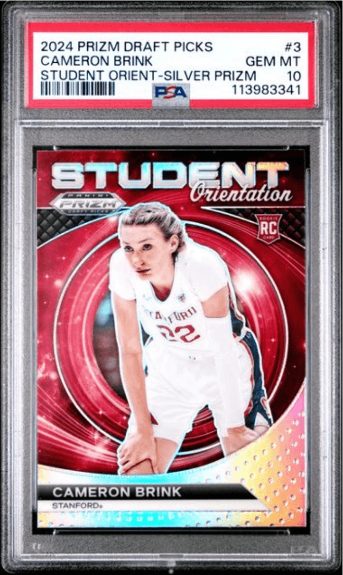 Graded 2024 Panini Prizm Draft Picks Cameron Brink #3 Silver RC Card PSA 10