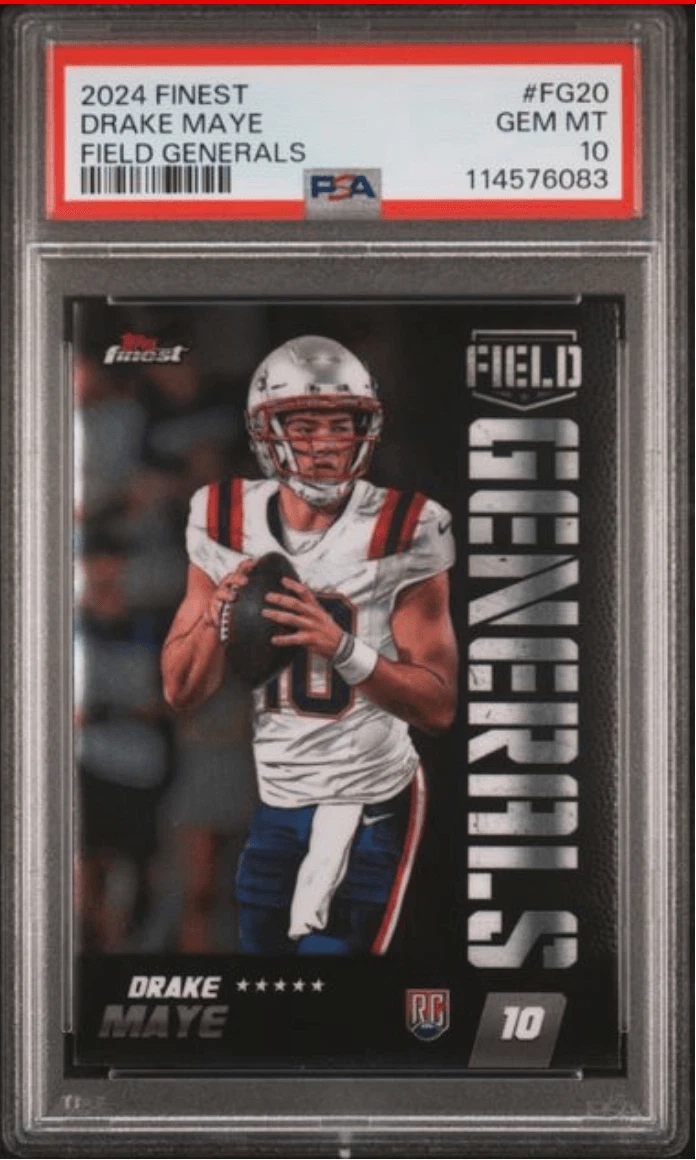 Graded 2024 Topps Finest Drake Maye #FG20 Field Generals Rookie Card PSA 10