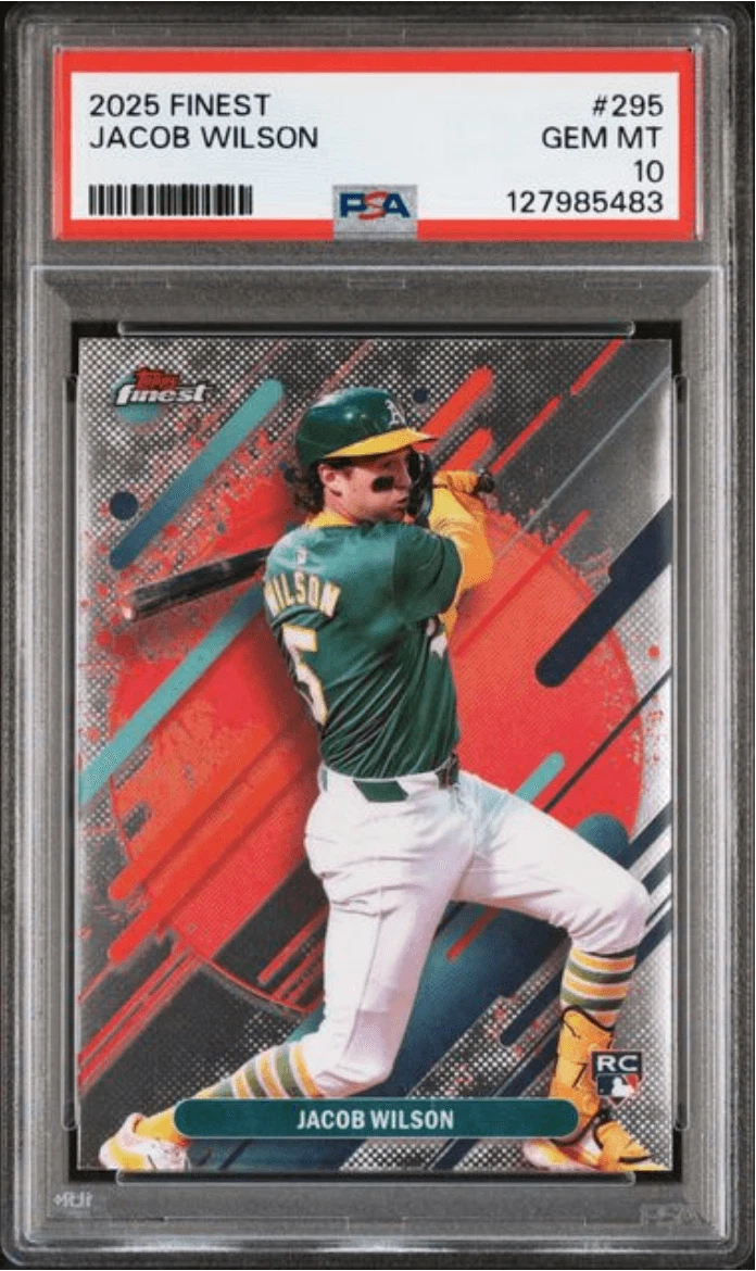 Graded 2025 Topps Finest Jacob Wilson #295 Rookie Card PSA 10 Gem Mint