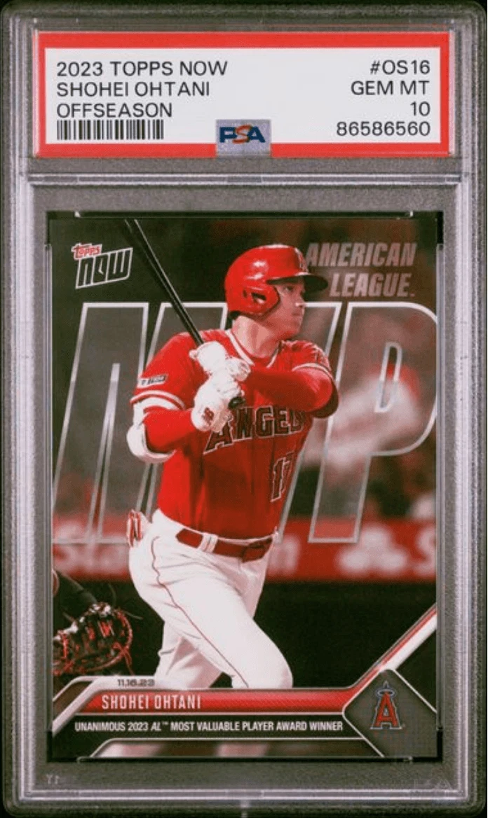 Graded 2023 Topps Now Shohei Ohtani #OS16 Offseason Baseball Card PSA 10