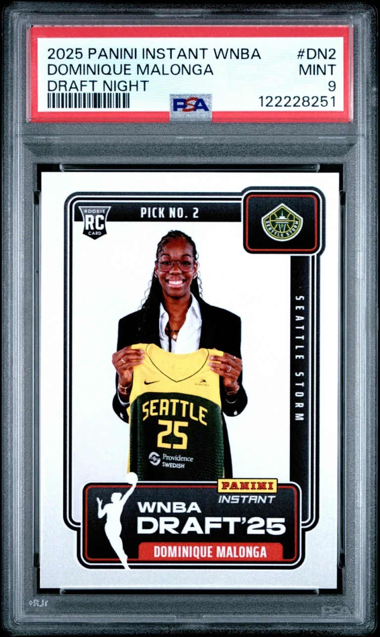 Graded 2025 Panini Dominque Malonga #DN2 Draft Night RC Card PSA 9