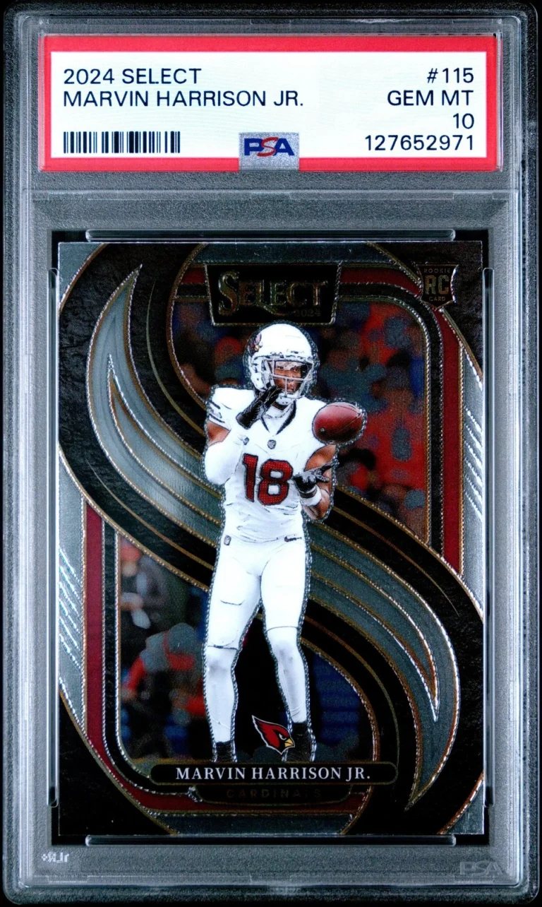 Graded 2024 Panini Select Marvin Harrison Jr. #115 Rookie Card PSA 10