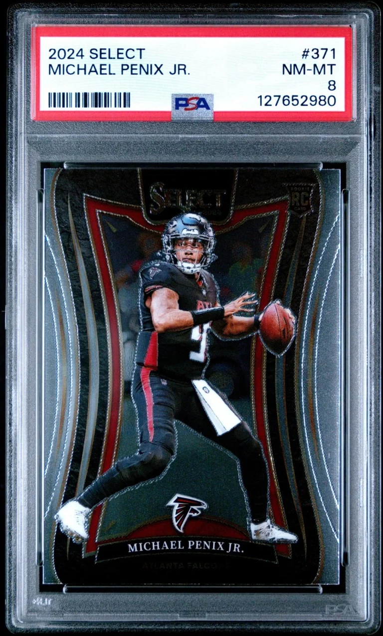 Graded 2024 Panini Select Michael Penix Jr. #371 Rookie RC Card PSA 8