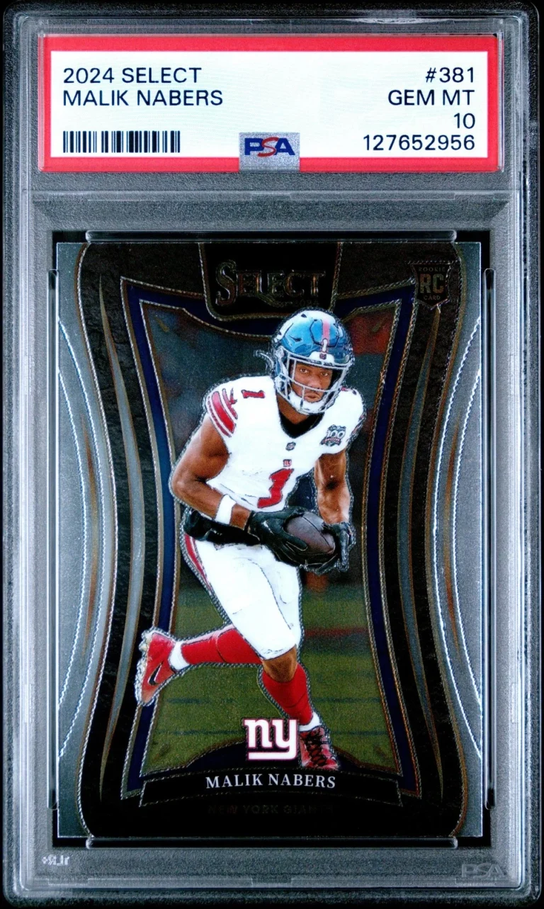 Graded 2024 Panini Select Malik Nabers #381 Rookie RC Card PSA 10 Mint