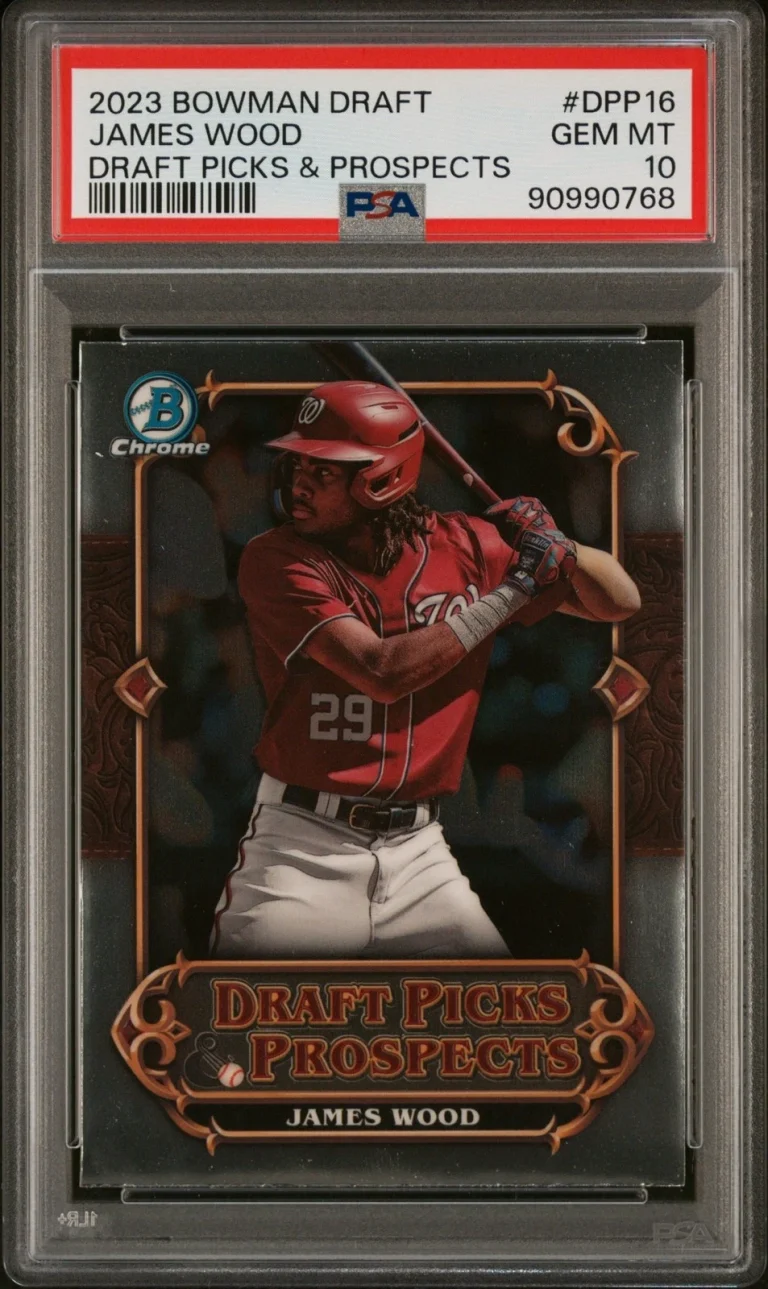 Graded 2023 Topps Bowman Draft James Wood #DPP16 Rookie RC Card PSA 10