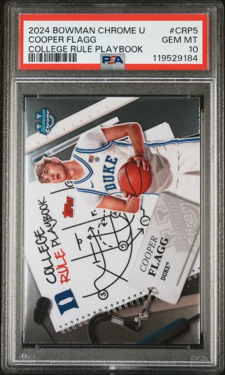Graded 2024 Bowman Chrome U Cooper Flagg #CRP5 Playbook RC Card PSA 10