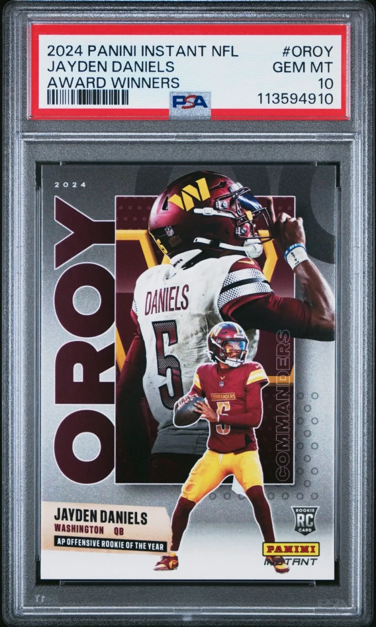 Graded 2024 Instant Jayden Daniels #OROY Award Winners RC Card PSA 10