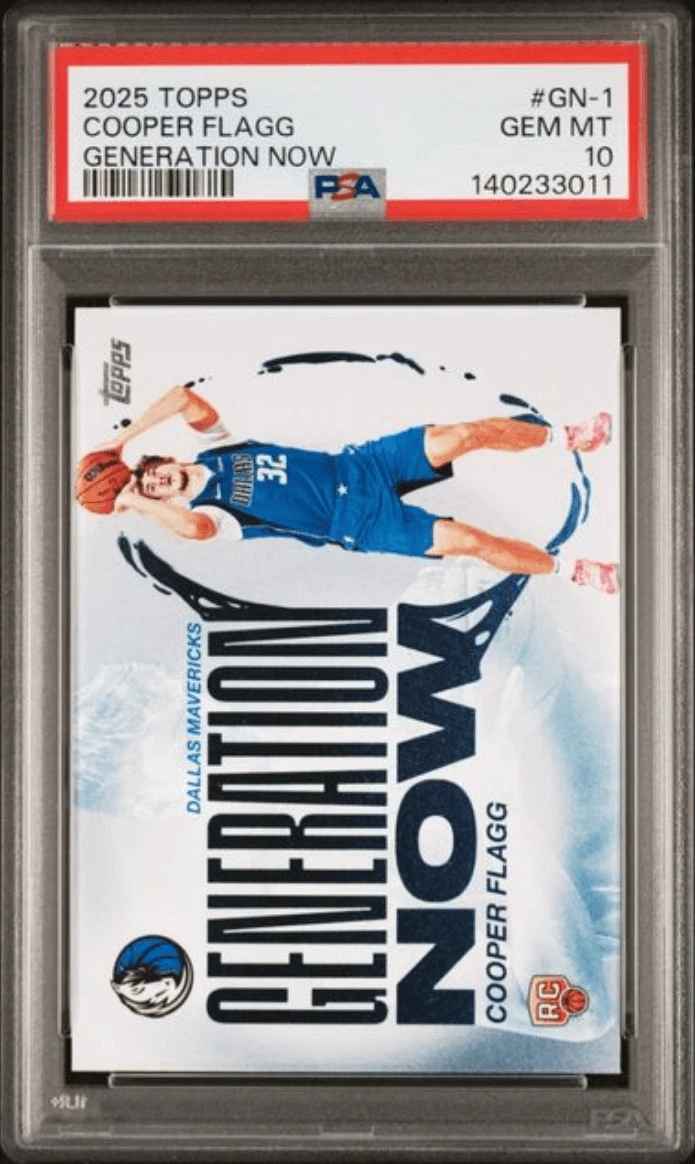 Graded 2025 Topps Cooper Flagg #GN1 Generation Now Rookie Card PSA 10