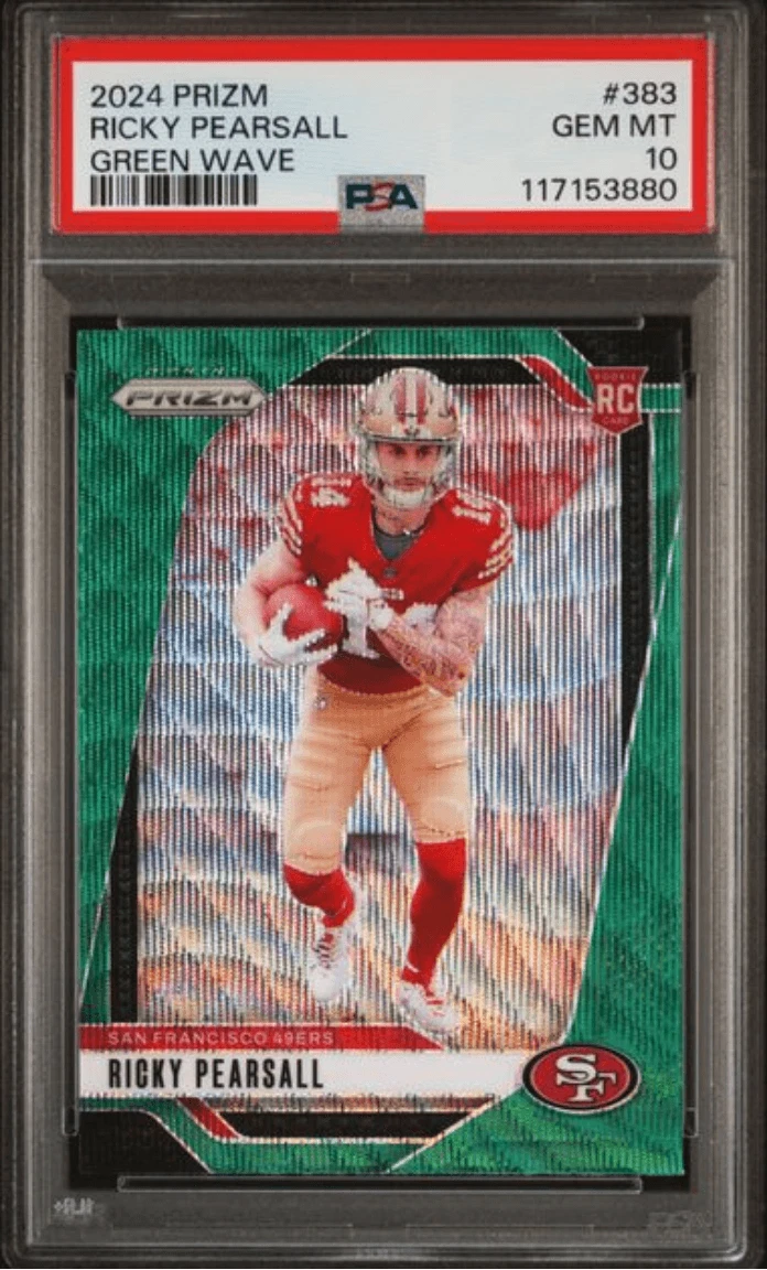 Graded 2024 Panini Prizm Ricky Pearsall #383 Green Wave Rookie Card PSA 10