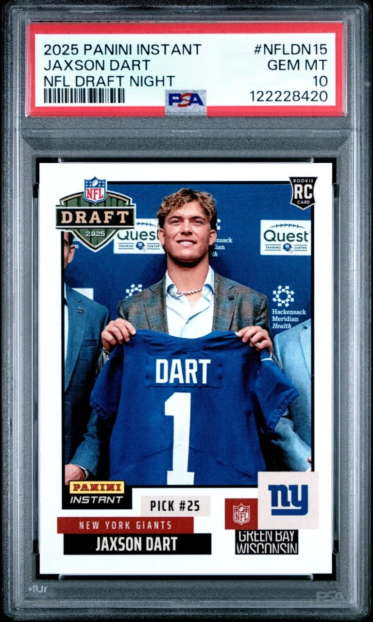 Graded 2025 Panini Jaxson Dart #NFLDN15 NFL Draft Night RC Card PSA 10