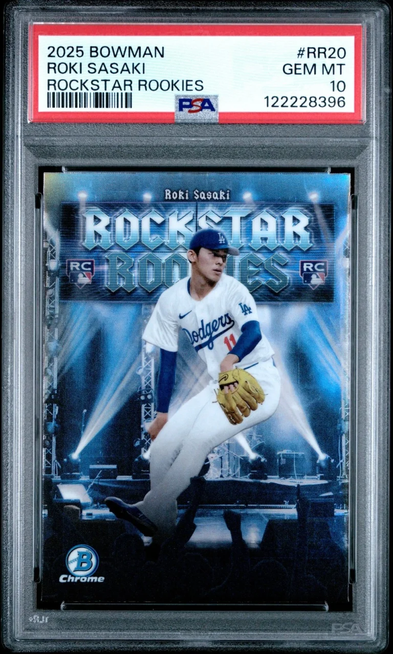 Graded 2025 Bowman Roki Sasaki #RR20 Rockstar Rookies RC Card PSA 10