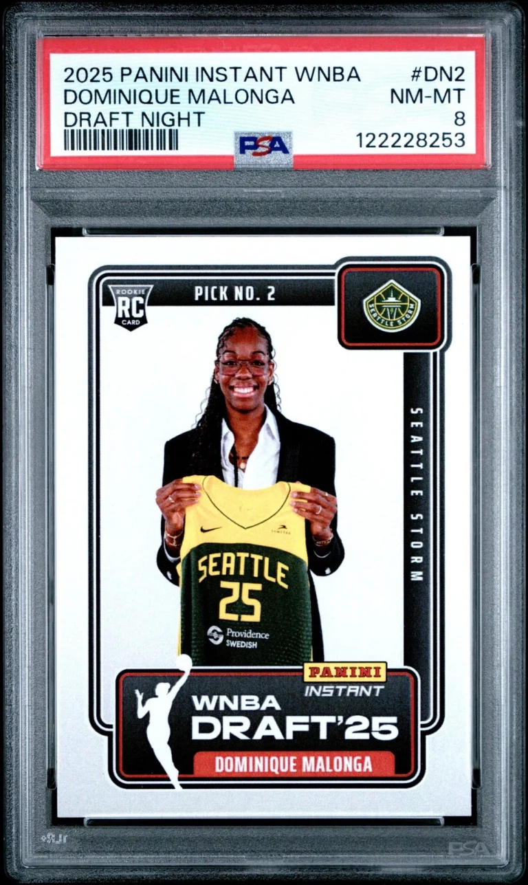 Graded 2025 Panini Dominque Malonga #DN2 Draft Night RC Card PSA 8