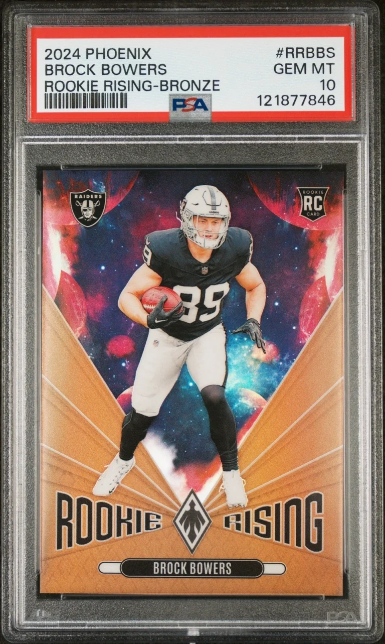 Graded 2024 Phoenix Brock Bowers #RRBBS Rising Bronze /75 Card PSA 10