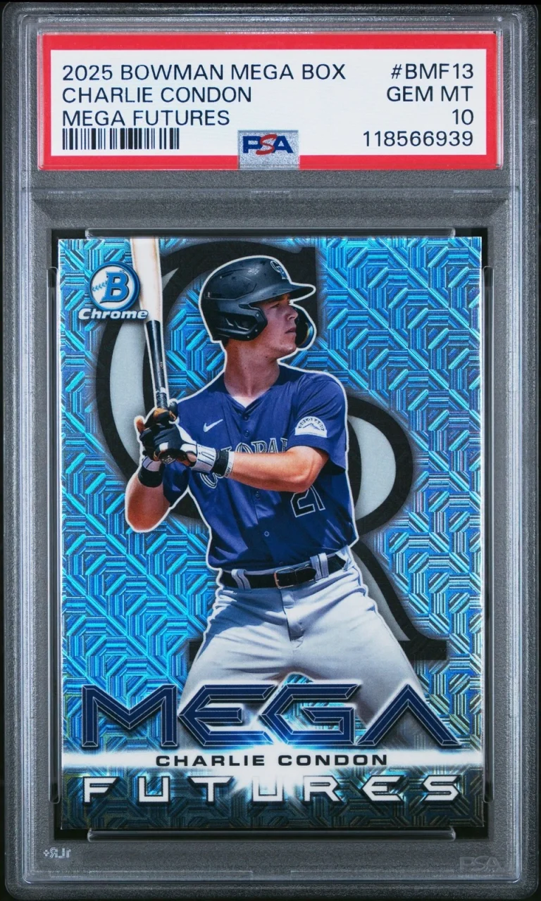 Graded 2025 Topps Bowman MB Charlie Condon #BMF13 Futures Card PSA 10