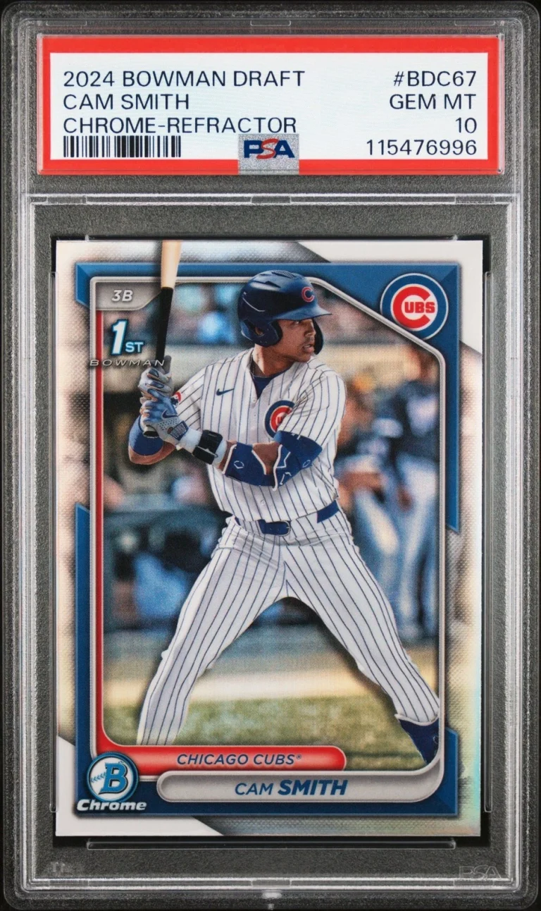 Graded 2024 Bowman Draft Cam Smith #BDC67 Refractor Rookie Card PSA 10