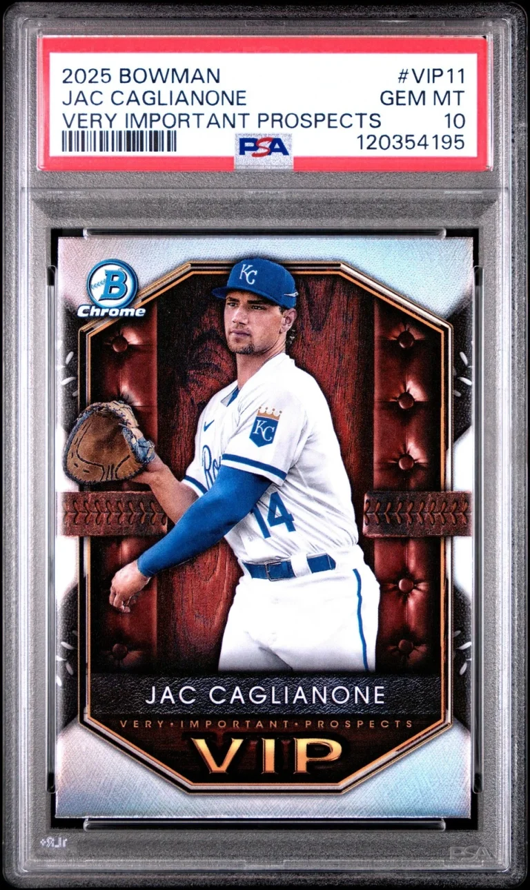 Graded 2025 Bowman Jac Caglianone #VIP1 Important Prospect Card PSA 10