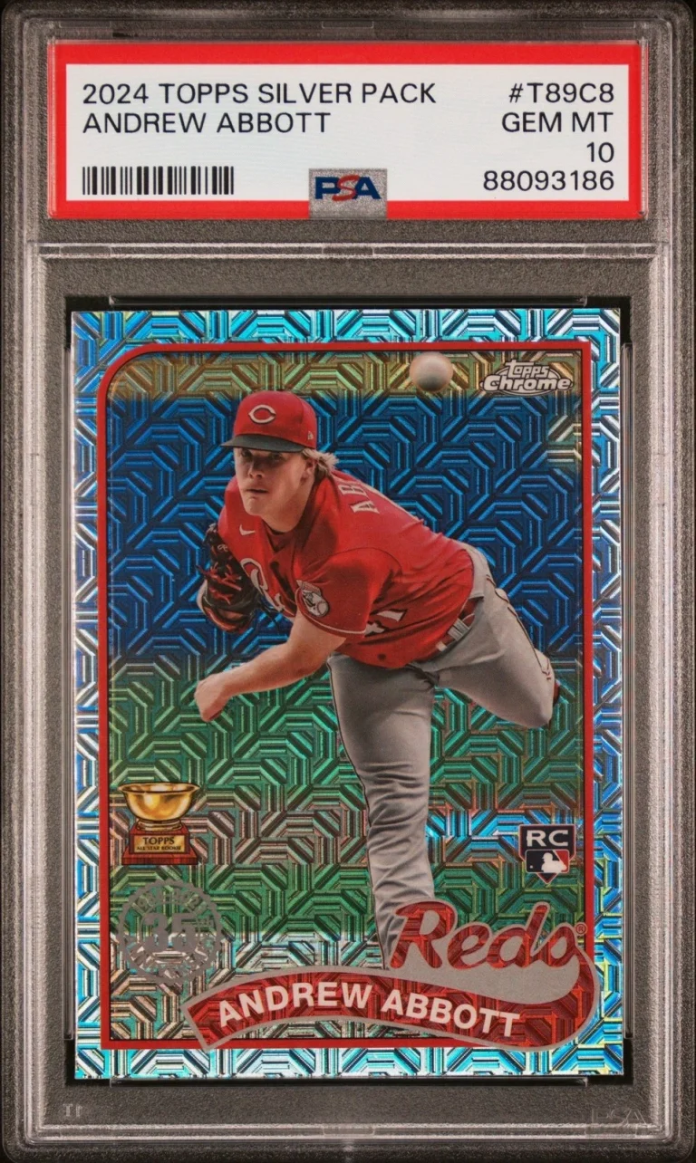 Graded 2024 Topps Silver Pack Andrew Abbott #T89C8 Rookie Card PSA 10