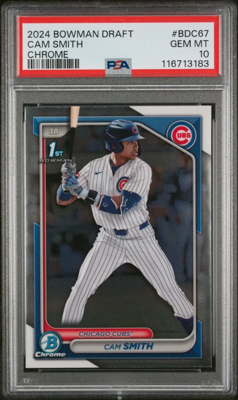 Graded 2024 Topps Bowman Draft Cam Smith #BDC67 Chrome RC Card PSA 10
