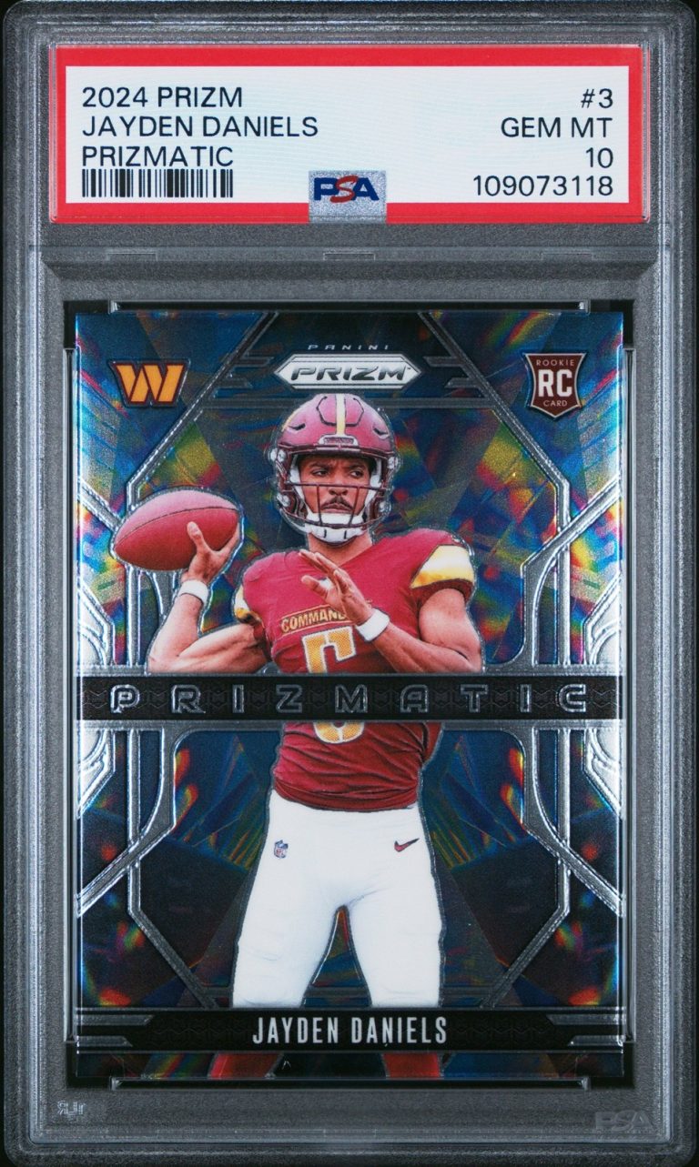 Graded 2024 Panini Prizm Jayden Daniels #3 Prizmatic Rookie Card PSA 10