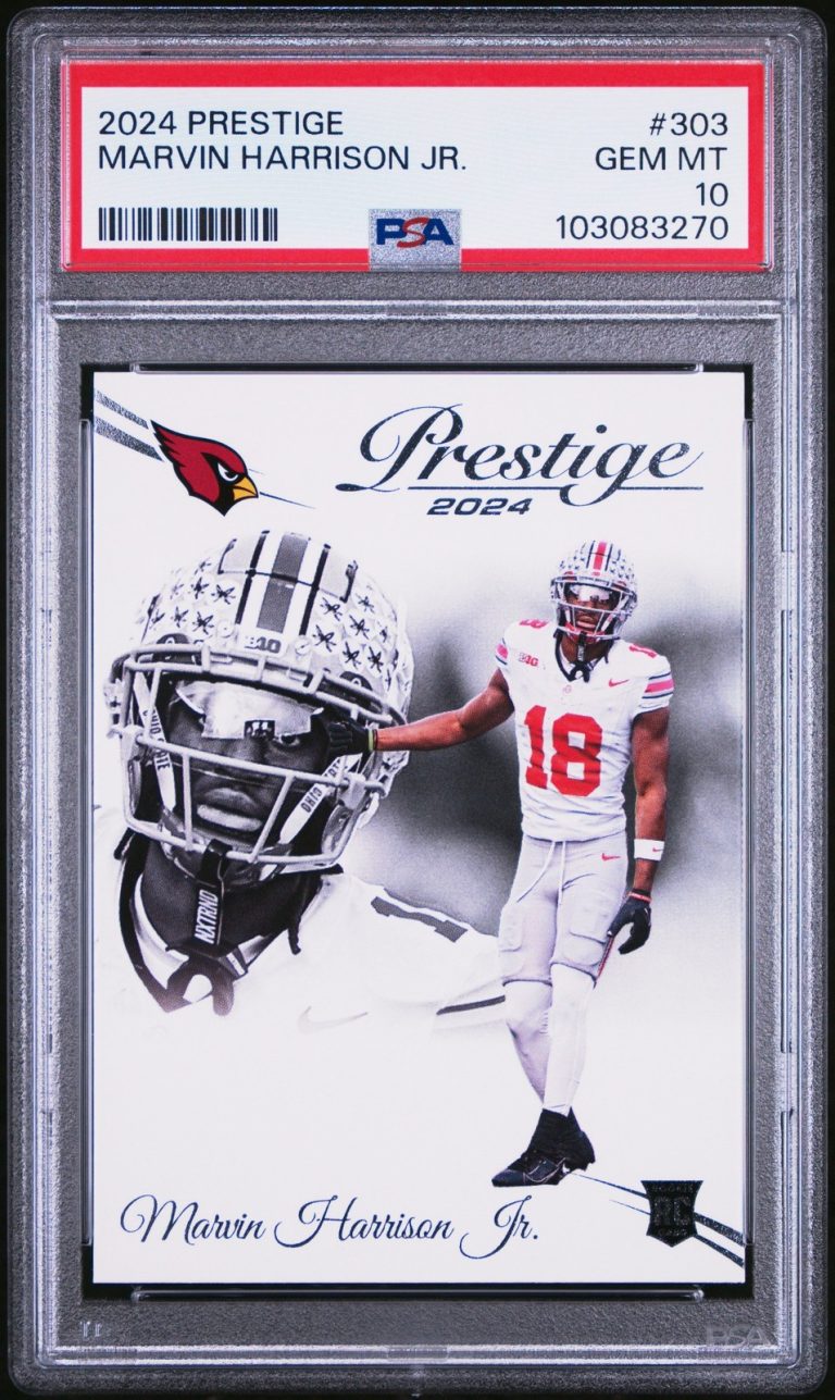Graded 2024 Panini Prestige Marvin Harrison Jr #303 Rookie Card PSA 10