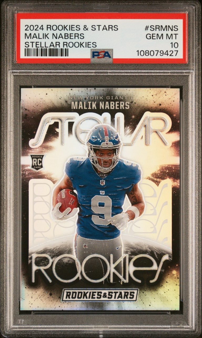 Graded 2024 Panini R&S Malik Nabers #SRMNS Stellar Rookies Card PSA 10