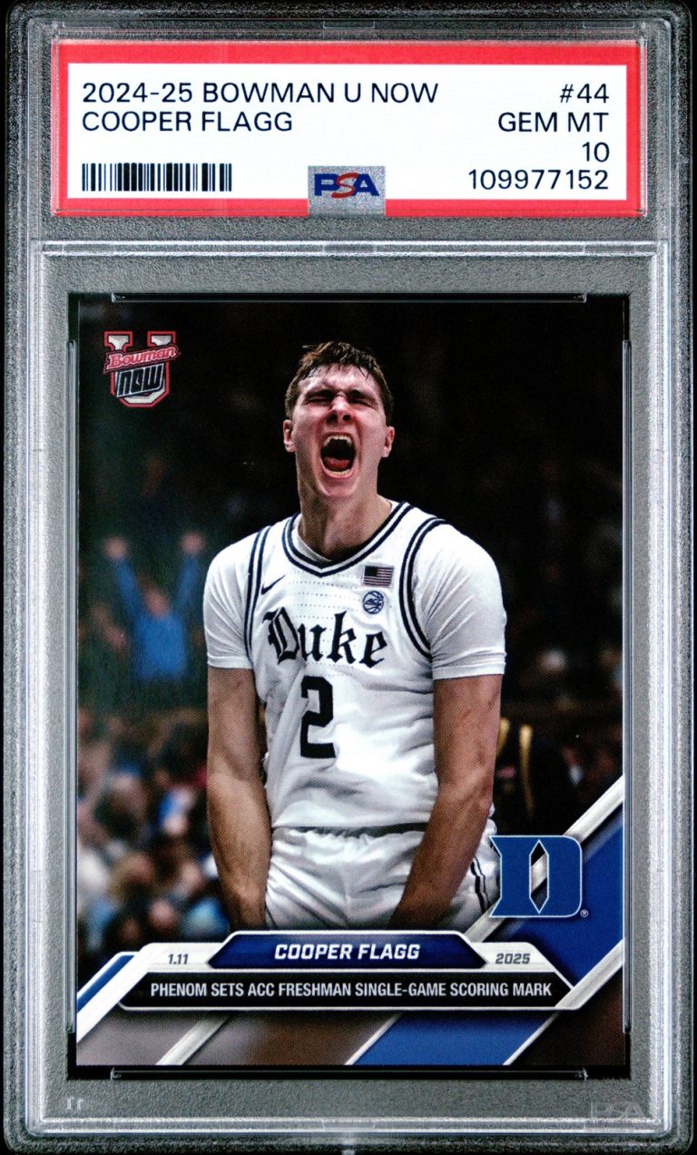 Graded 2024 Bowman U Now Cooper Flagg #44 Rookie Card PSA 10 Gem Mint