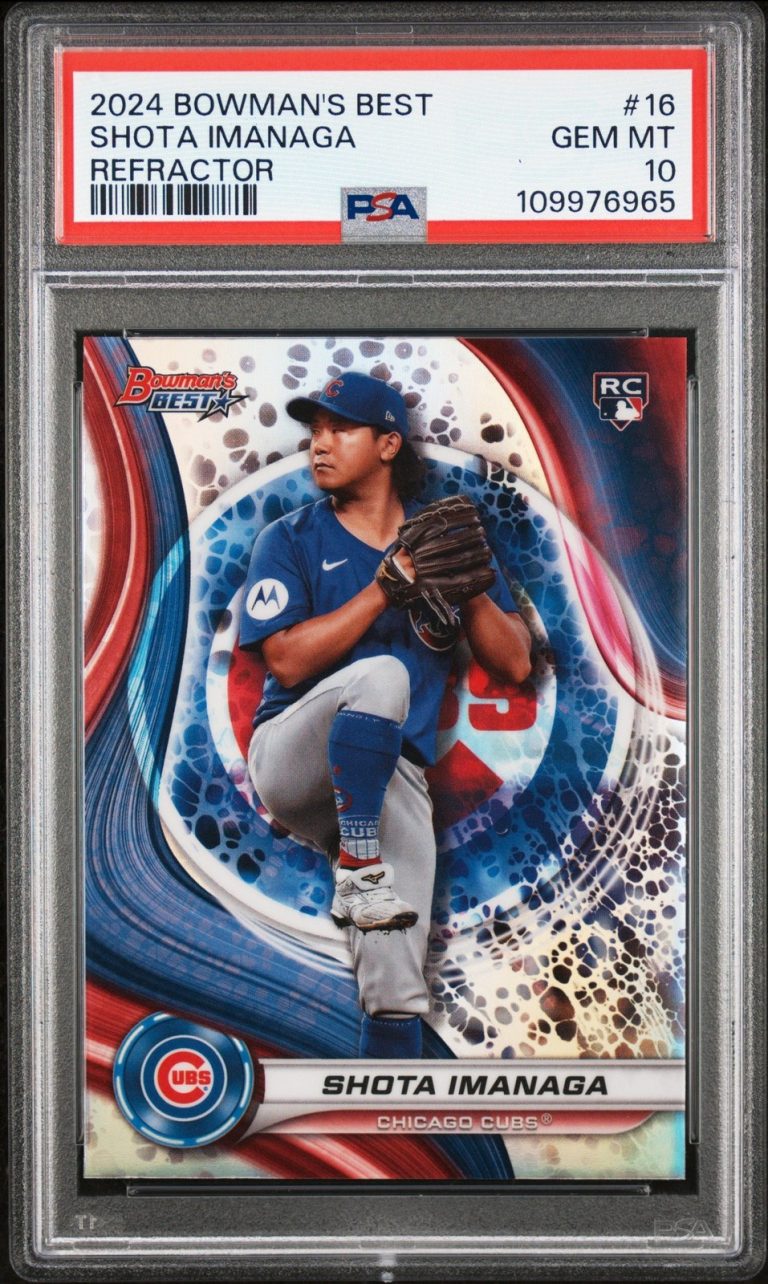 Graded 2024 Topps Bowmans Best Shota Imanaga #16 Refractor Card PSA 10