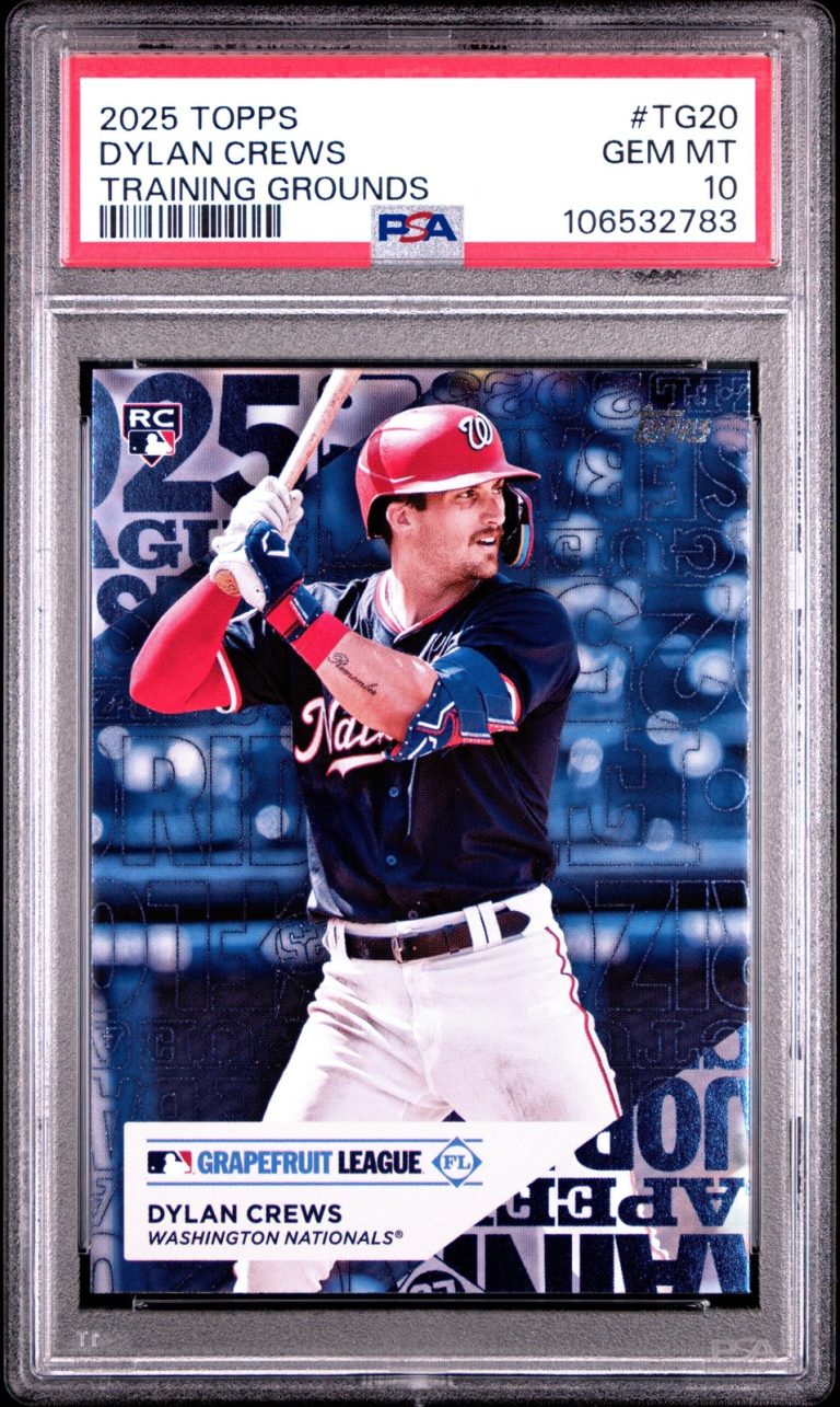 Graded 2025 Topps Dylan Crews #TG20 Training Grounds RC Card PSA 10