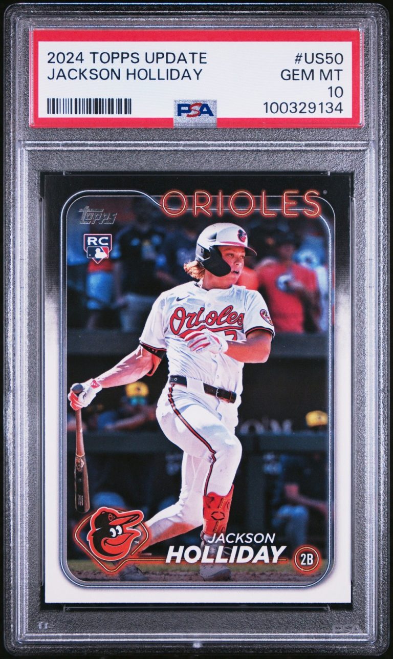 Graded 2024 Topps Update Jackson Holliday #US50 Rookie RC Card PSA 10