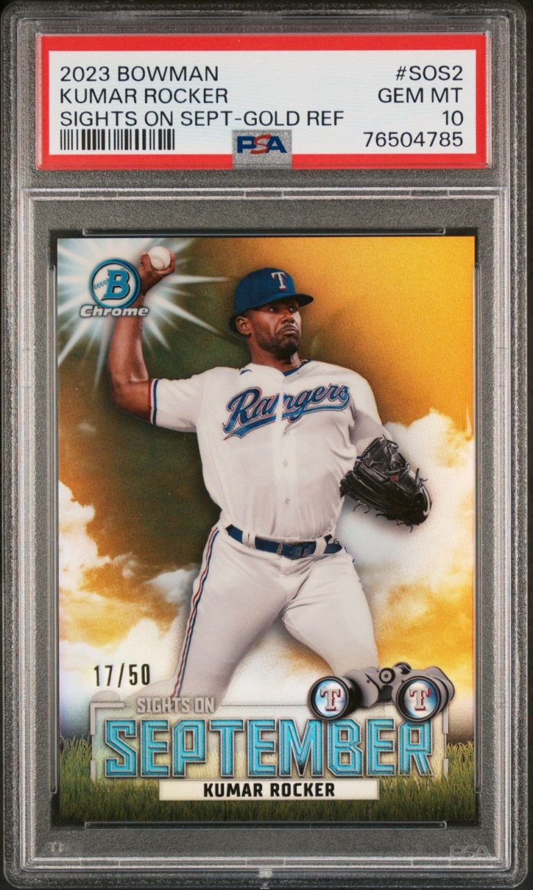 Graded 2023 Topps Bowman Kumar Rocker SOS2 Gold REF /50 Rookie Card PSA 10