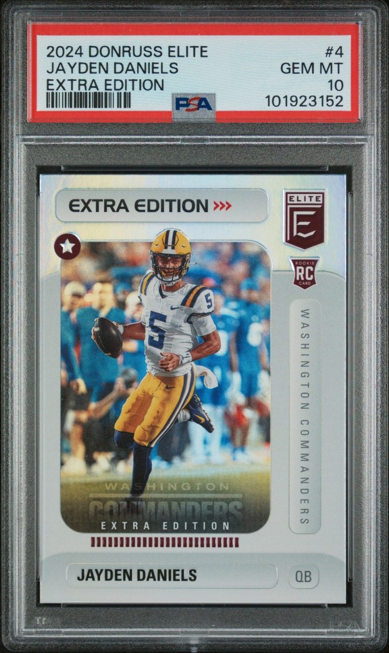 Graded 2024 Donruss Elite Jayden Daniels #4 Extra Edition Card PSA 10