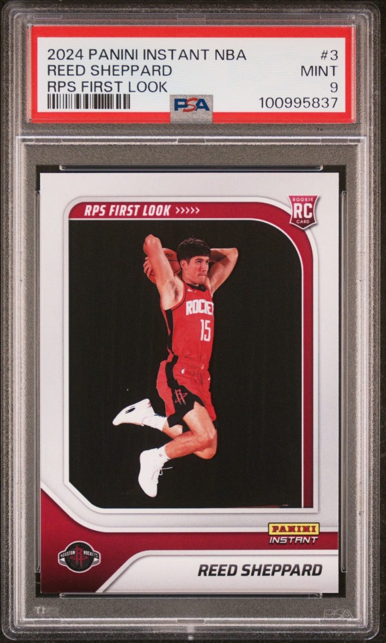 Graded 2024 Panini Instant Reed Sheppard #3 RPS 1st Look Card PSA 9